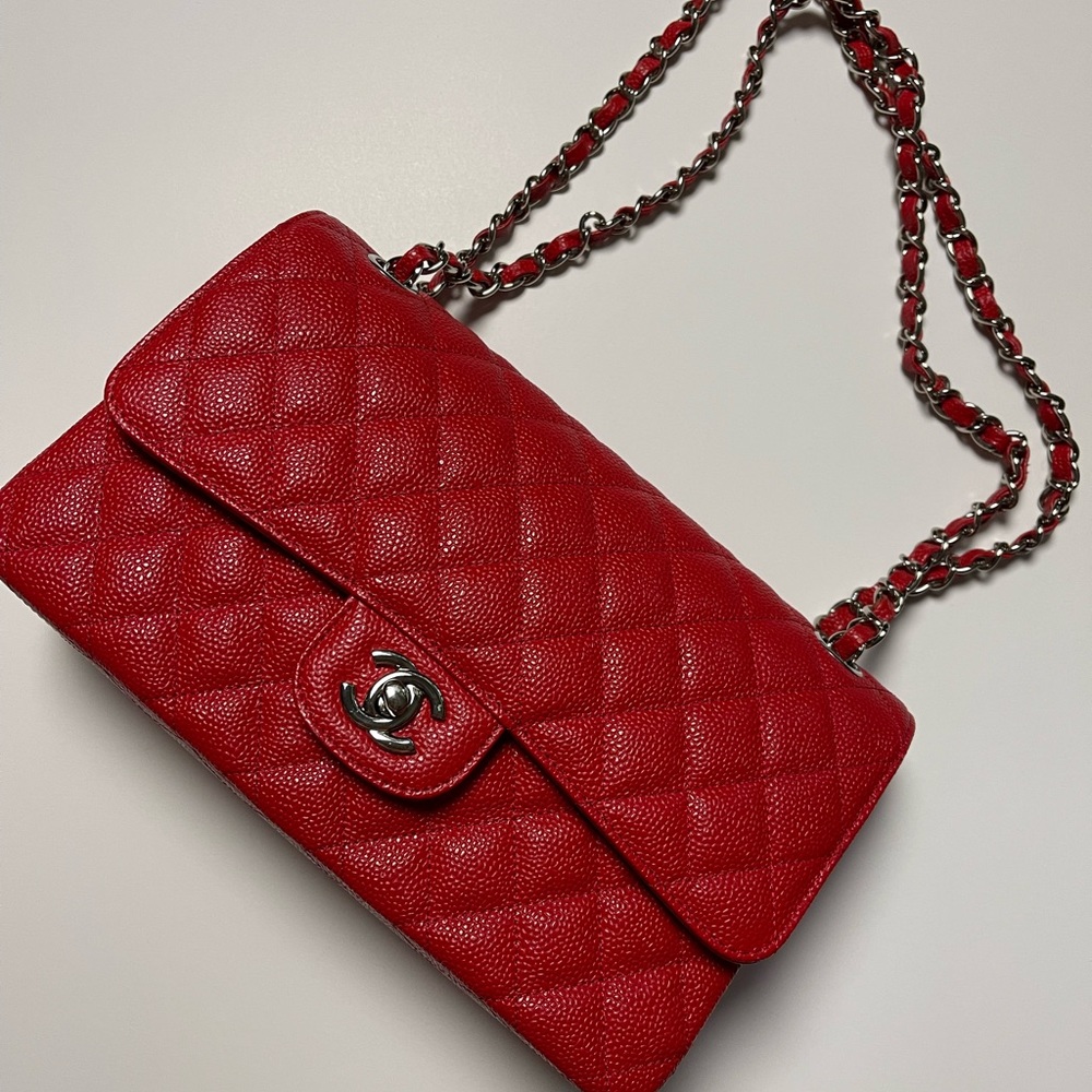 Chanel Quilted Caviar Medium Double Flap Bag